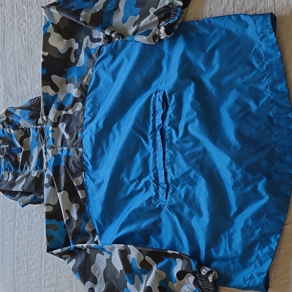 Lands' End Blue Camouflage Windbreaker / Rain  Kids Jacket - Picture 11 of 14